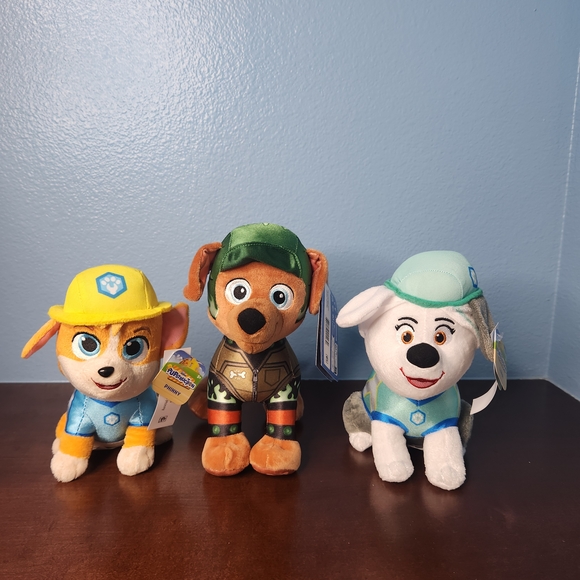 Paw Patrol Plush Toys Set Of 3 - Blue, Yellow, Green - Picture 1 of 11